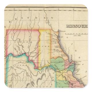 Map Of Missouri Square Sticker