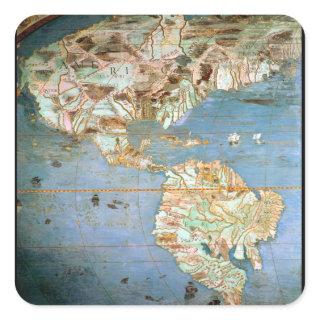 Map of North and South America Square Sticker