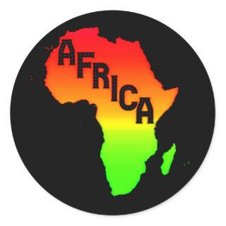 Map of the African Continent Classic Round Sticker