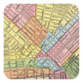 Map of The City of Buffalo Square Sticker
