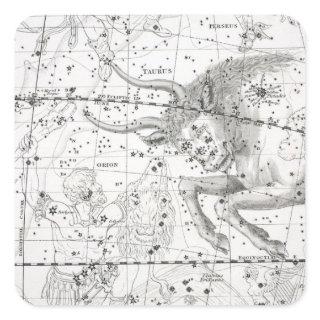 Map of The Constellations Plate XIV Square Sticker