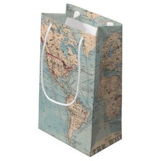 Map of the world on Mercator's projection Small Gift Bag