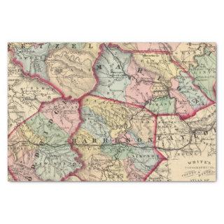 Map of Winfield, West Virginia Tissue Paper