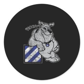 Marauder 3rd Infantry Division Rocky The Bulldog  Classic Round Sticker