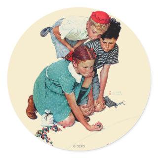 Marble Champion Classic Round Sticker