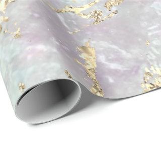 Marble Pastel Gold Blue Strokes Gift Idea