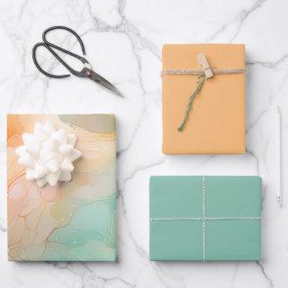 Marble Seamless Terracotta and Jade  Sheets