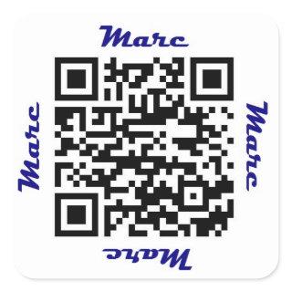 Marc QR Code Personalized NAME Sticker