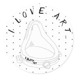 Marcel Duchamp's Fountain Classic Round Sticker