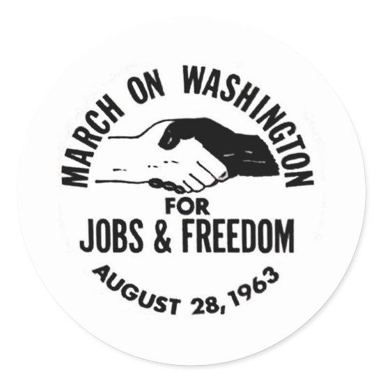 March on Washington 1963 Classic Round Sticker