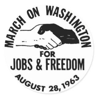 March on Washington 1963 Classic Round Sticker