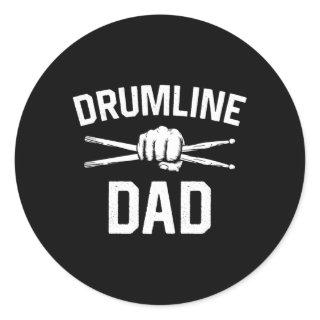 Marching Band Dad Fathers Day Drum Corps Drumline  Classic Round Sticker