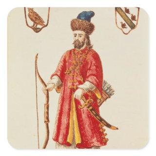 Marco Polo  dressed in Tartar costume Square Sticker