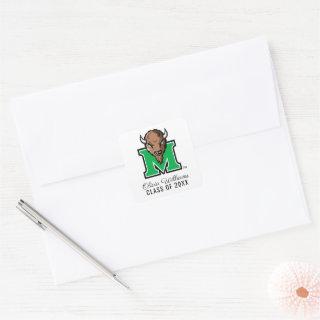 Marco The Bison M | Add Your Name Square Sticker