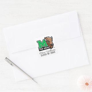 Marco The Bison | The Herd | Add Your Name Square Sticker