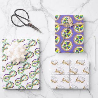 Mardi Gras Beignet King Cake Beads New Orleans LA  Sheets