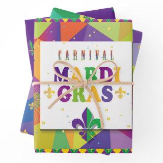 Mardi Gras Carnival Fleur de Lis Diamond Decor  Sheets