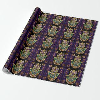 Mardi Gras Gold Purple Green Hamsas Art