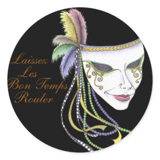 Mardi Gras Mask Stickers