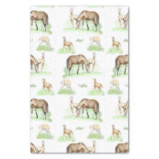 Mare and Horse Foal Pattern Tissue Paper