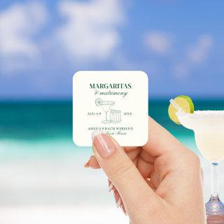 Margaritas & Matrimony Bachelorette Weekend Square Sticker