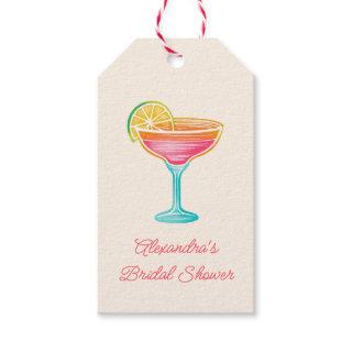 Margs and Matrimony Retro Cocktail Bridal Shower Gift Tags