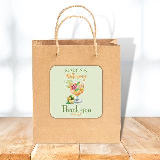 Margs and Matrimony Tequila & Fiesta Bachelorette Square Sticker