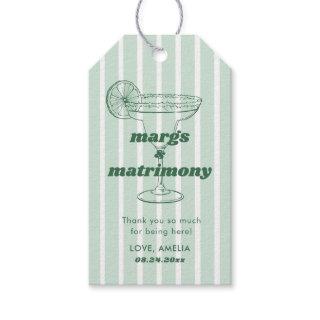 Margs & Matrimony Retro Bachelorette Bridal Shower Gift Tags