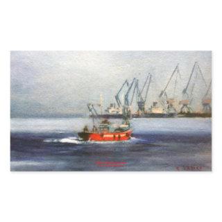 Marina/Mariña/Seascape Rectangular Sticker