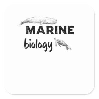 Marine Biology Square Sticker