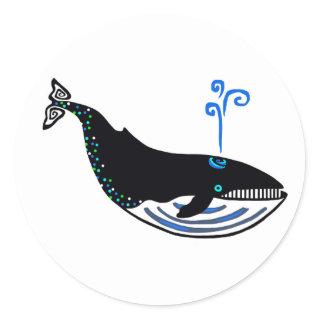 Marine Blue WHALE - Endangered animal - Sticker