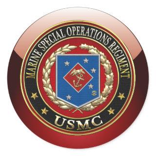 Marine Special Operations Regiment (MSOR) [3D] Classic Round Sticker