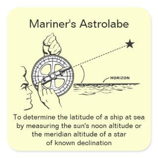 Mariner's Astrolabe Square Sticker