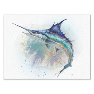 Marlin Fish Watercolor Tissue Paper