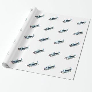 Marlin Sledding gift paper