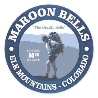 Maroon Bells (rd) Classic Round Sticker