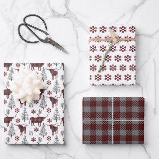 Maroon Buffalo Plaid Longhorn Pattern  Sheets