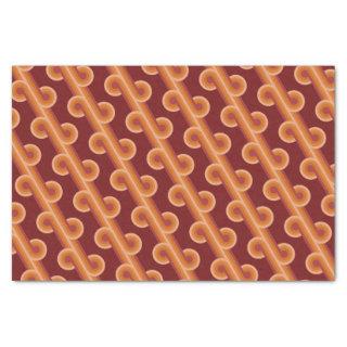 Maroon Red Orange Circles Fusion Fine Art Pattern Tissue Paper