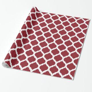 Maroon & White Moroccan Pattern
