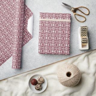 Maroon With White Crochet Lace Pattern