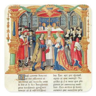 Marriage of Maria of Burgundy and Maximilian I Square Sticker