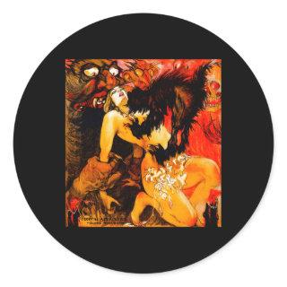 Married By Satan Halloween Monster Horror Movie Classic Round Sticker