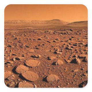 Mars Landscape Square Sticker