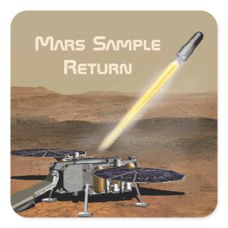 Mars Sample Return Mission Square Stickers