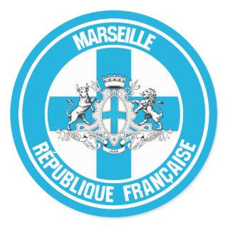 Marseille Round Emblem Classic Round Sticker