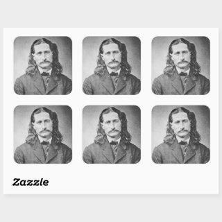 Marshal Wild Bill Hickok Old West Gunfighter Square Sticker