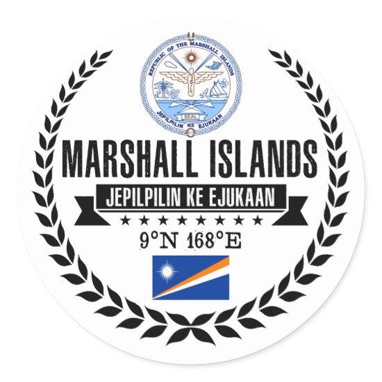 Marshall Islands Classic Round Sticker