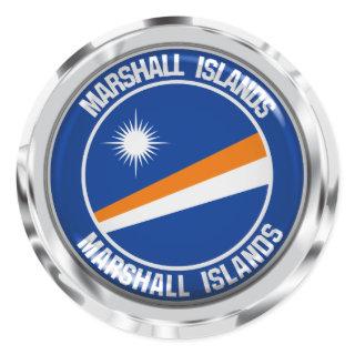 Marshall Islands Round Emblem Classic Round Sticker