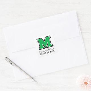 Marshall University M | Add Your Name Square Sticker
