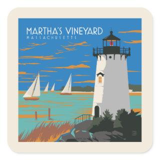 Martha's Vineyard, Massachusetts | Lighthouse Square Sticker